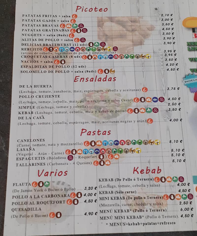 Pizzas, baguettes, hamburguesas, sandwiches, kebabs, picoteo... Zonas de reparto: San José, La Rinconada, Alcalá del Río y La Jarilla