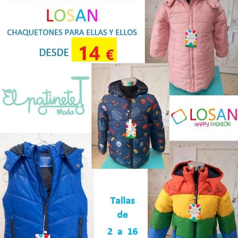 Moda infantil y juvenil de 2 a 16 años. Tenemos las mejores marcas: LOSAN, NEWNESS y mucho más...